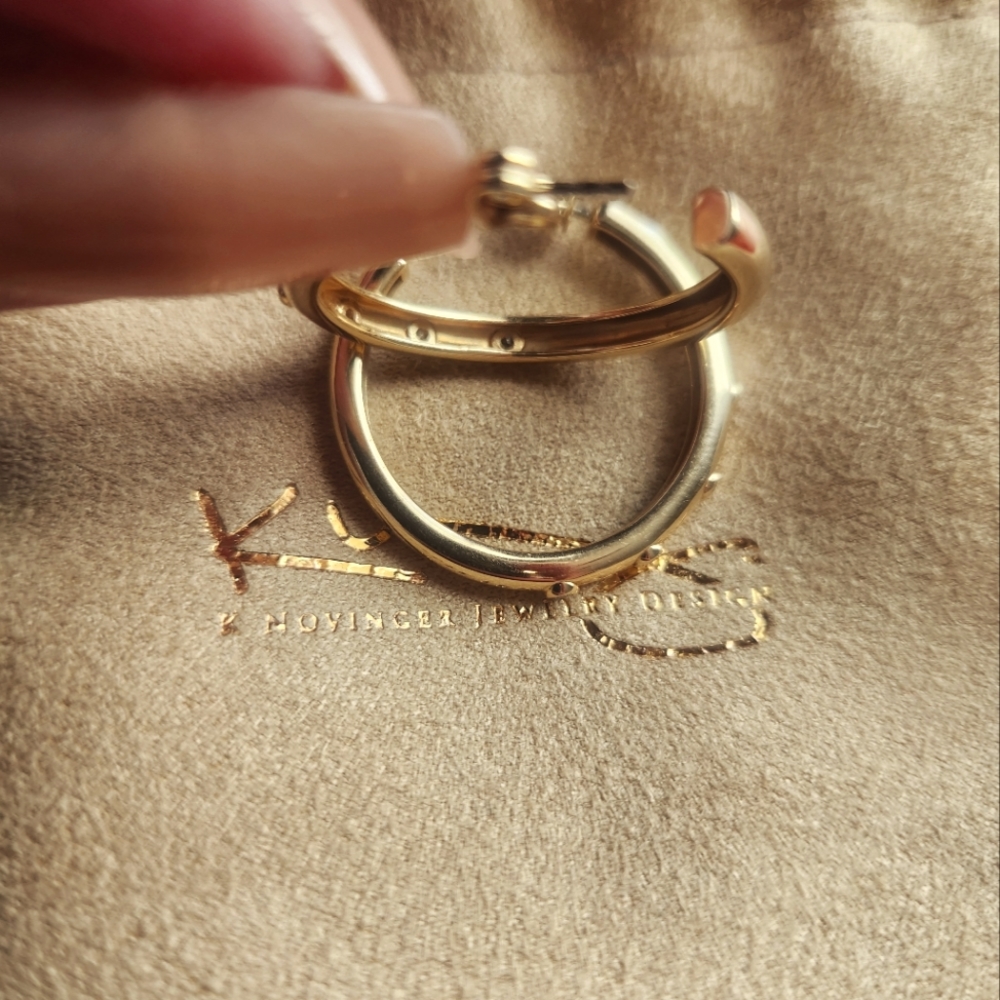 14KT Yellow Gold .36CTW Hoop Earrings